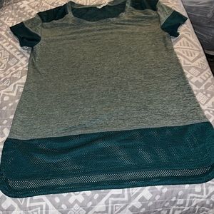 Green and grey jersey shirt